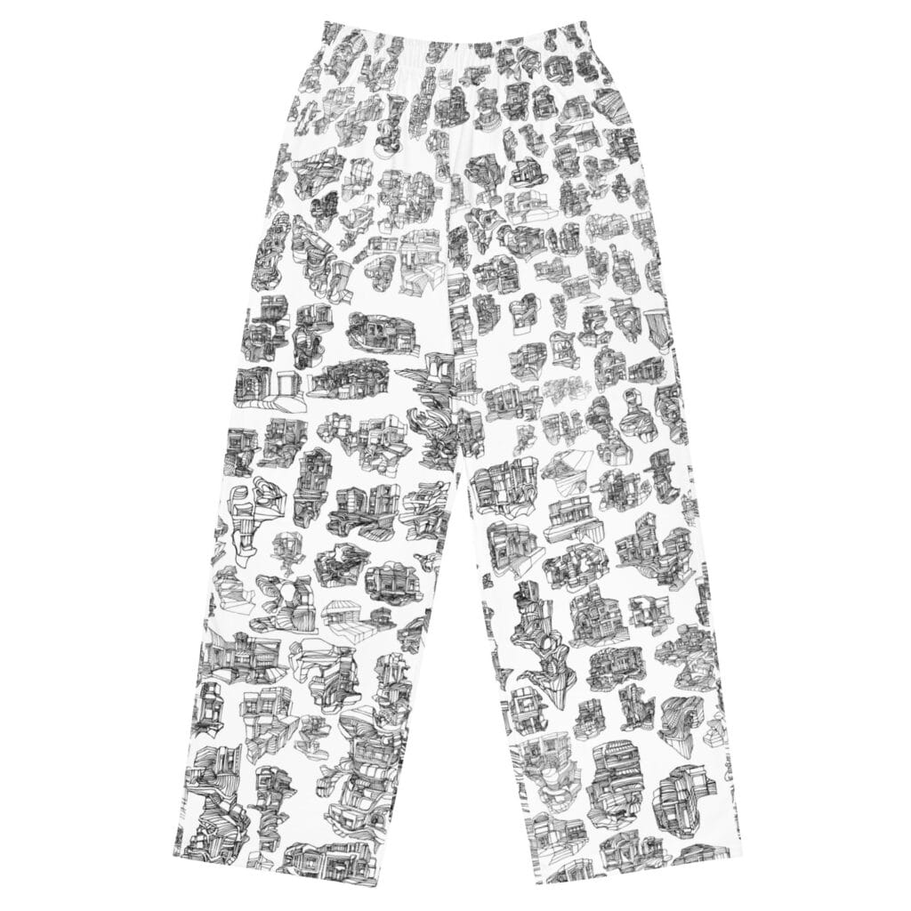 TikTok video City, All-over print unisex wide-leg pants