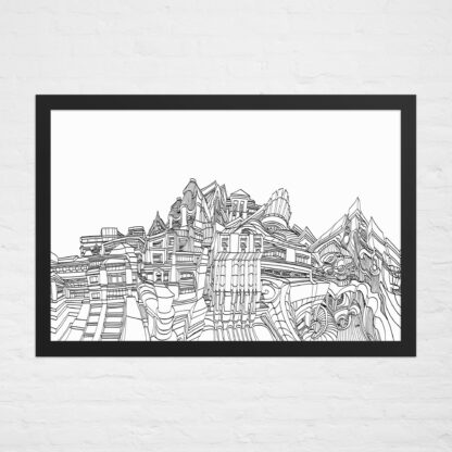 Architectural Maze, Framed poster