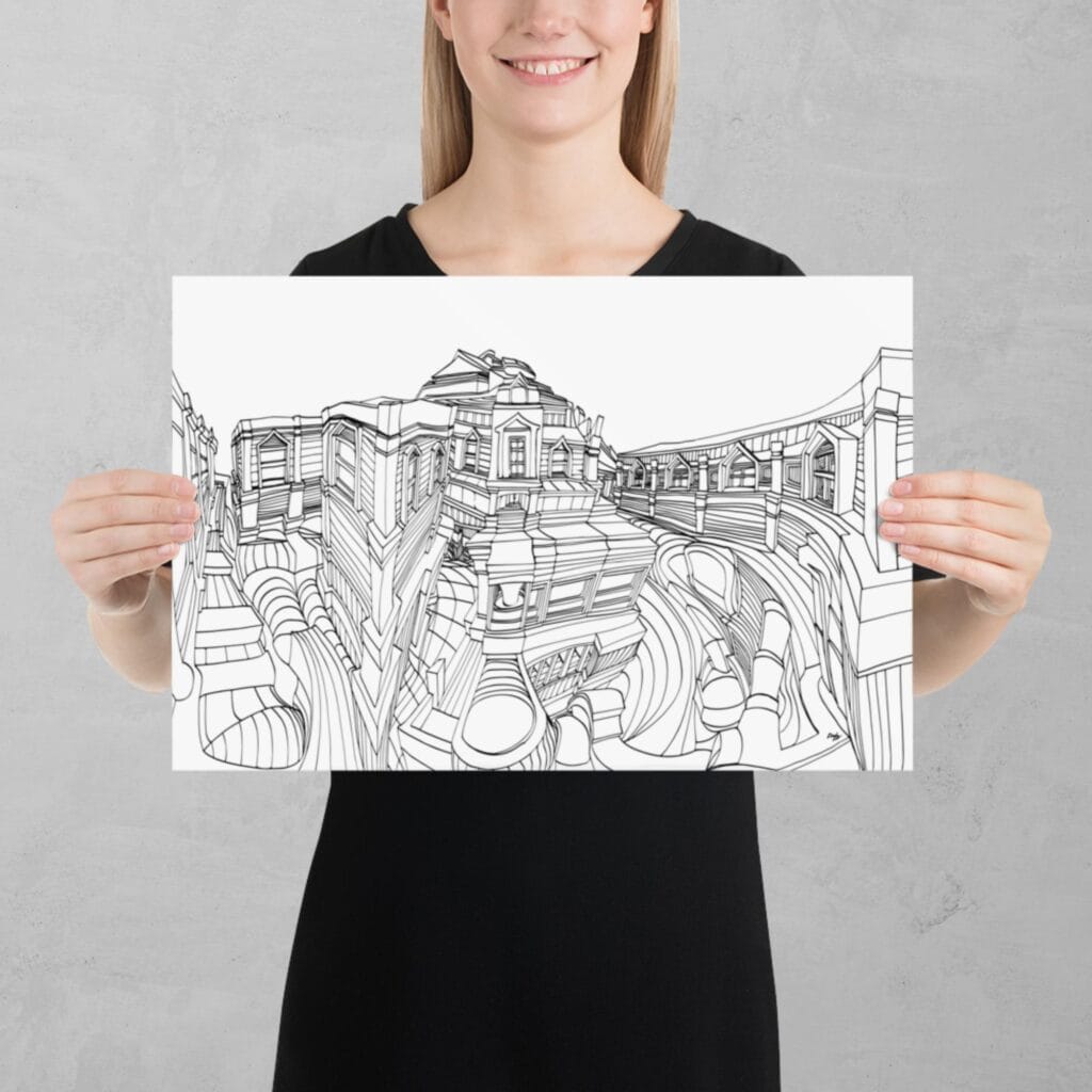 Basement Court 1:1 Print - Image 2