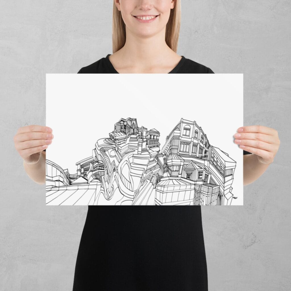 Acropolis Town 1:1 Print - Image 2