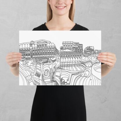 Twin Cityscape 1:1 Print - Image 2