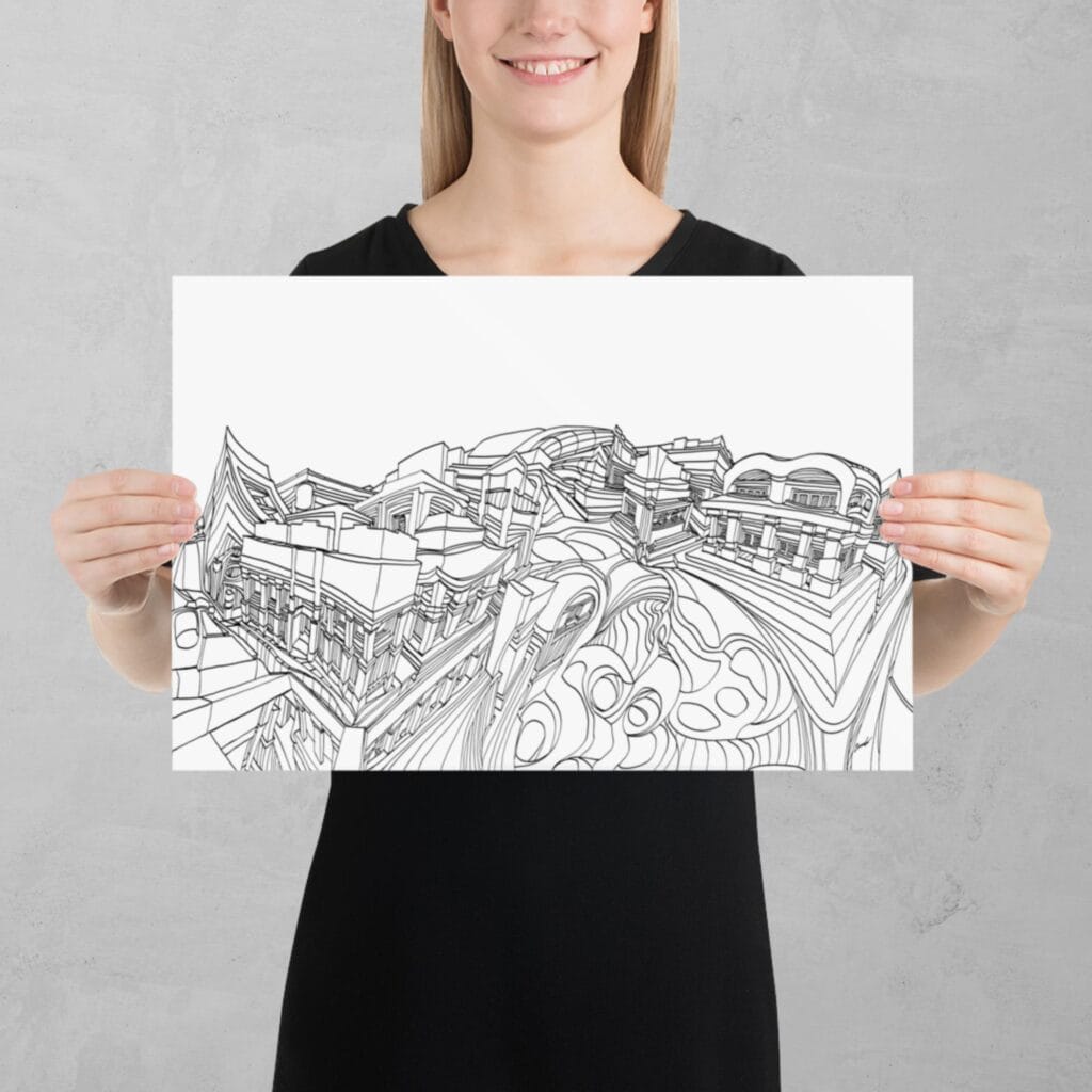Architectural Fantasia 1:1 Print - Image 2