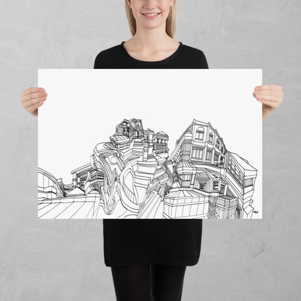 Acropolis Town 1:1 Print - Image 3