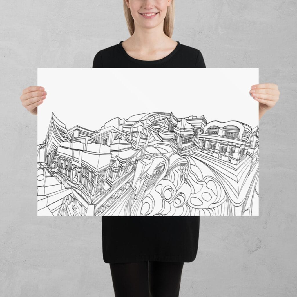 Architectural Fantasia 1:1 Print - Image 3