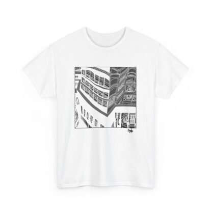 Hand Drawn Architecture T-Shirt, Complex Facade - Image 3