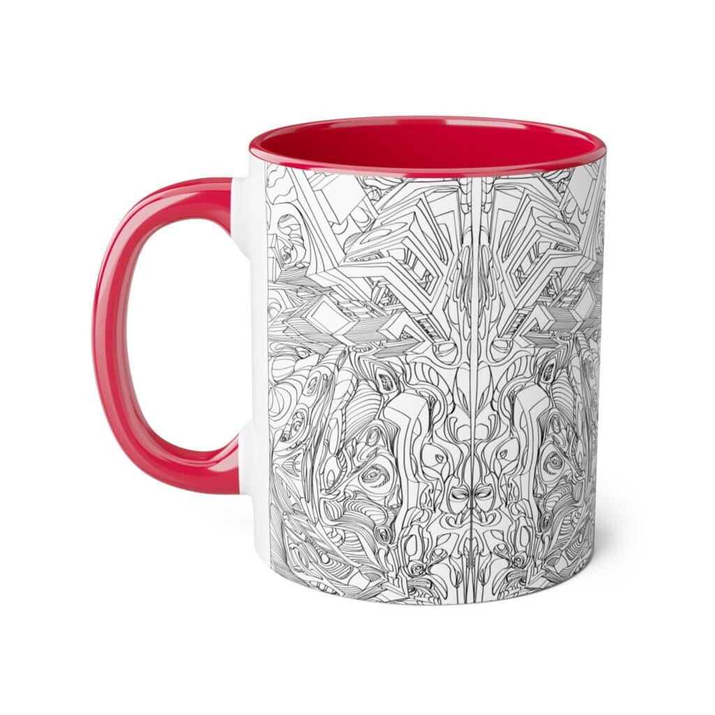 Artistic Accent Mug: Unique Black & White Coffee Cup for Art Lovers, Ideal Gift for Birthdays, Anniversaries, or Home Decor - Image 3
