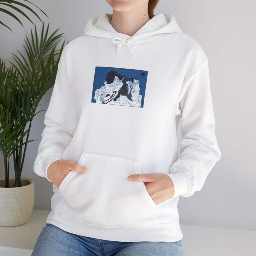 Cozy Artistic Hoodie, Ideal for Animal Lovers, Casual Wear, Gift for Friends, Winter Wardrobe Staple - Image 3