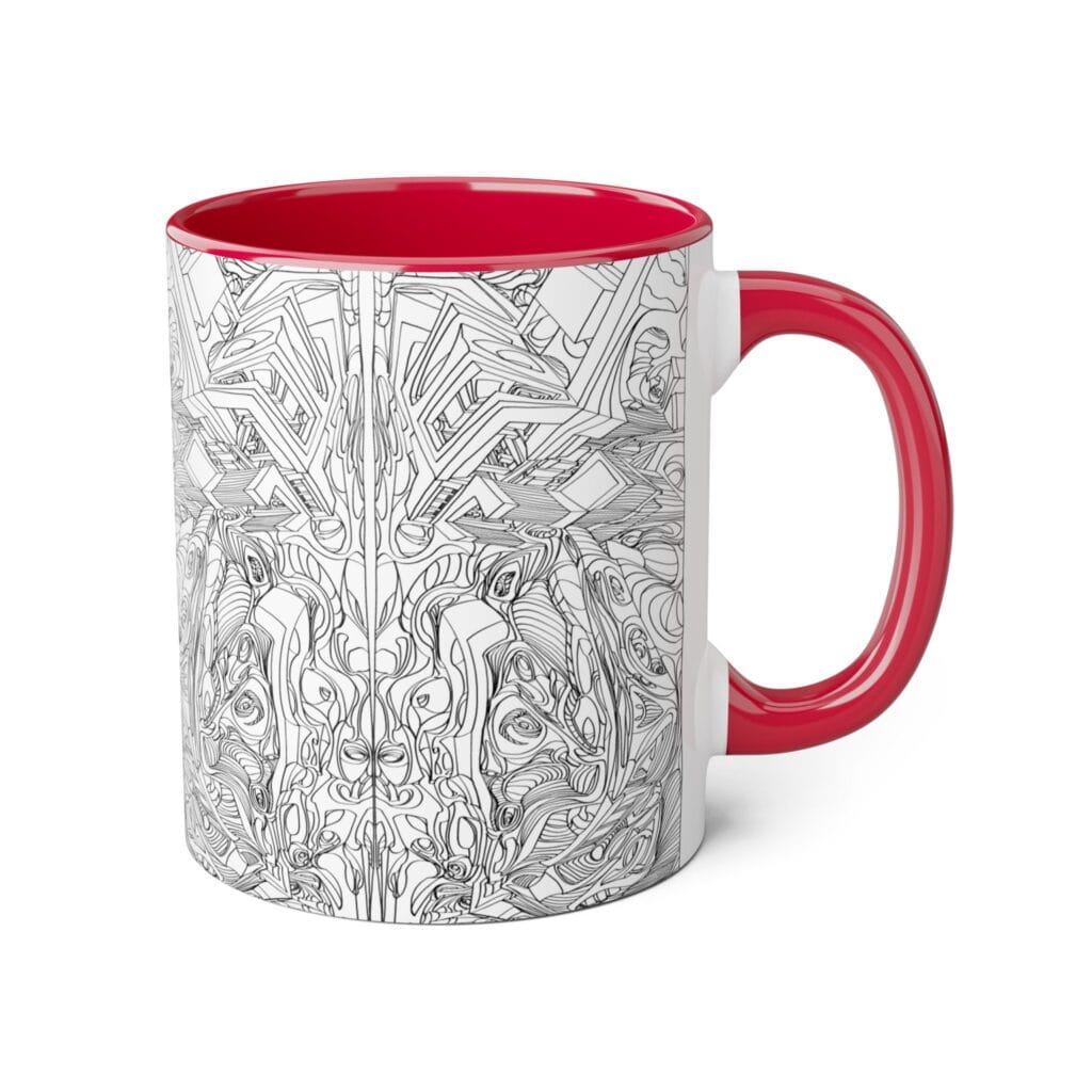 Artistic Accent Mug: Unique Black & White Coffee Cup for Art Lovers, Ideal Gift for Birthdays, Anniversaries, or Home Decor - Image 5