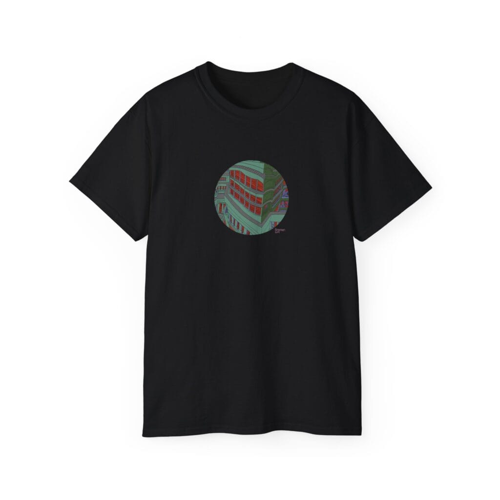 Unisex Graphic Tee - Vintage Cityscape Design | Casual Wear, Gift for Him/Her, Art Lover, Streetwear, Travel Enthusiast