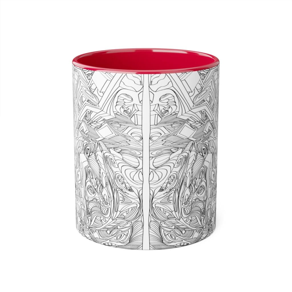 Artistic Accent Mug: Unique Black & White Coffee Cup for Art Lovers, Ideal Gift for Birthdays, Anniversaries, or Home Decor - Image 2