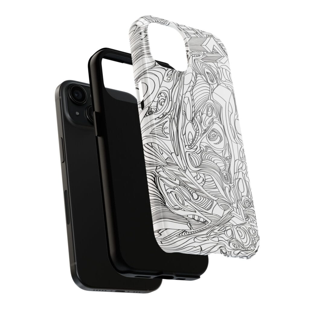 Phone Case - Organic Faces Design - Image 4
