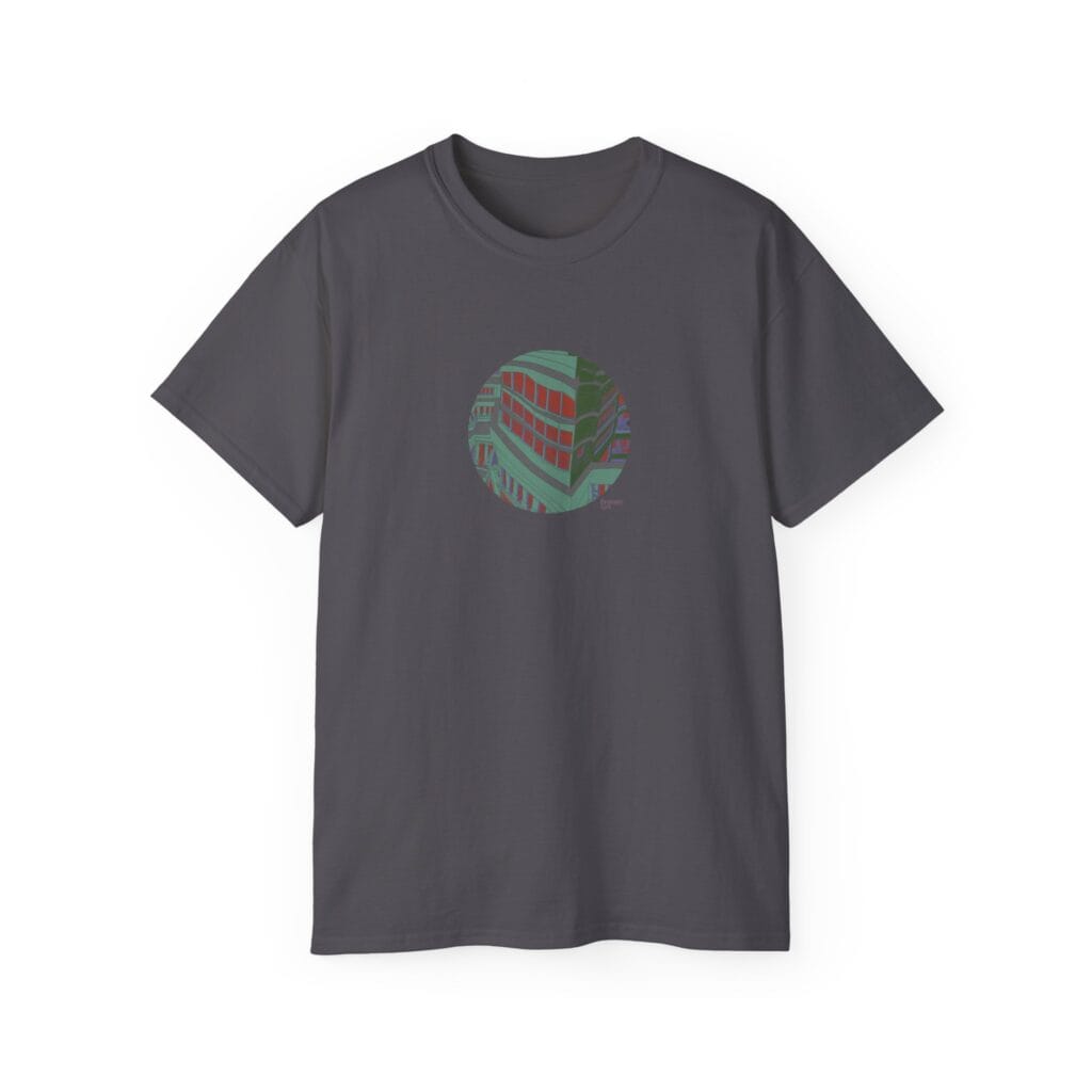 Unisex Graphic Tee - Vintage Cityscape Design | Casual Wear, Gift for Him/Her, Art Lover, Streetwear, Travel Enthusiast - Image 5