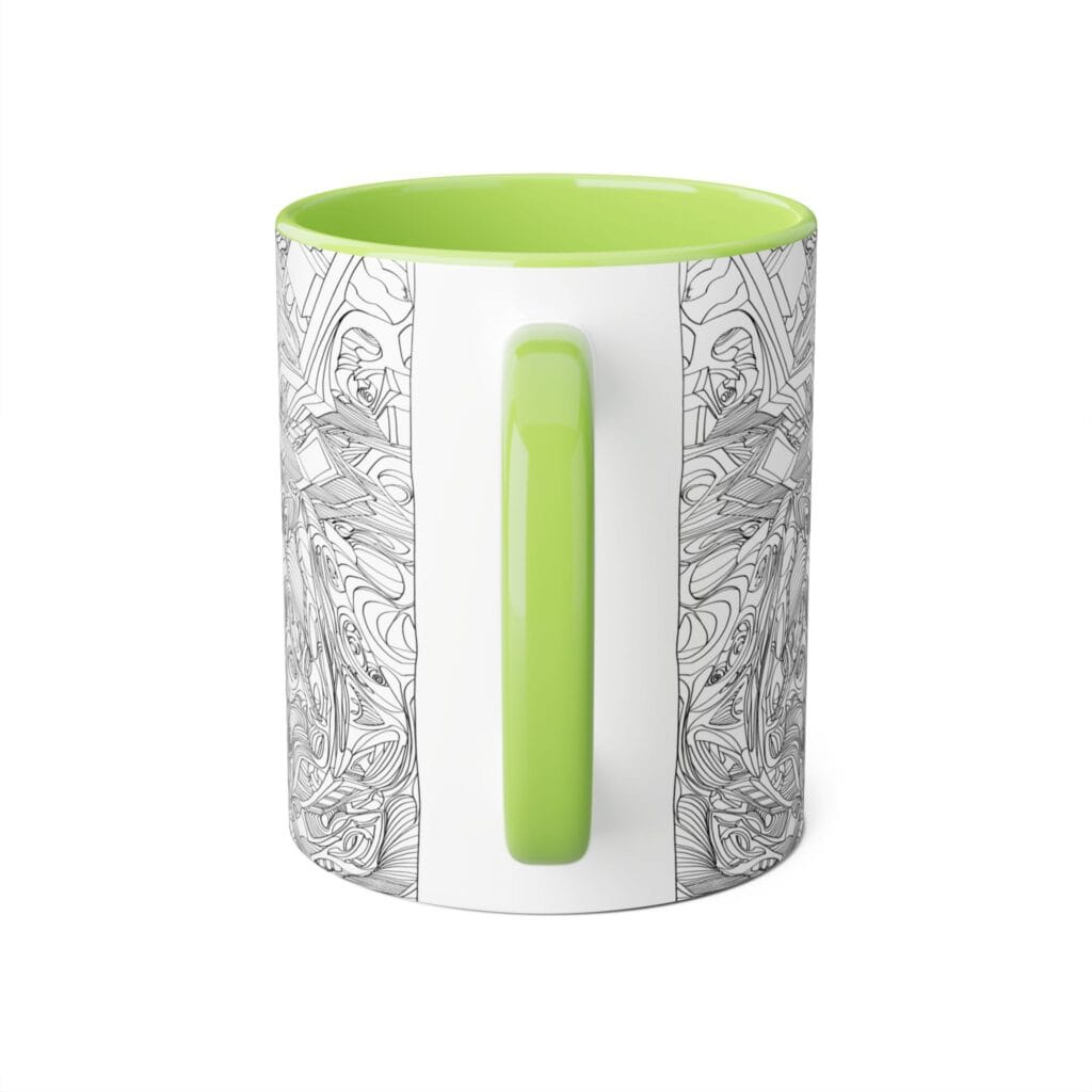 Artistic Accent Mug: Unique Black & White Coffee Cup for Art Lovers, Ideal Gift for Birthdays, Anniversaries, or Home Decor - Image 9