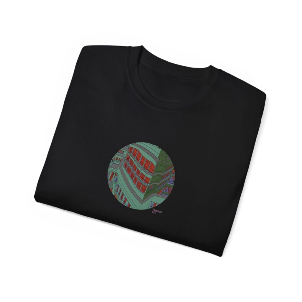 Unisex Graphic Tee - Vintage Cityscape Design | Casual Wear, Gift for Him/Her, Art Lover, Streetwear, Travel Enthusiast - Image 3