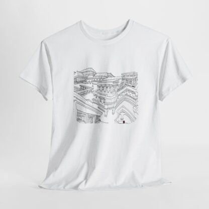 Hand Drawn Architecture T-Shirt, Whimsical Cityscape - Image 2