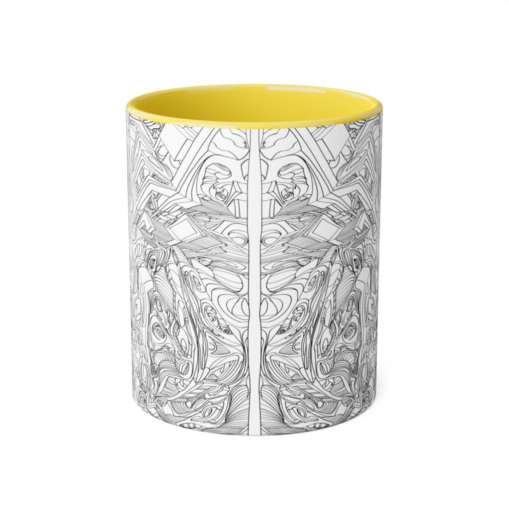 Artistic Accent Mug: Unique Black & White Coffee Cup for Art Lovers, Ideal Gift for Birthdays, Anniversaries, or Home Decor - Image 11