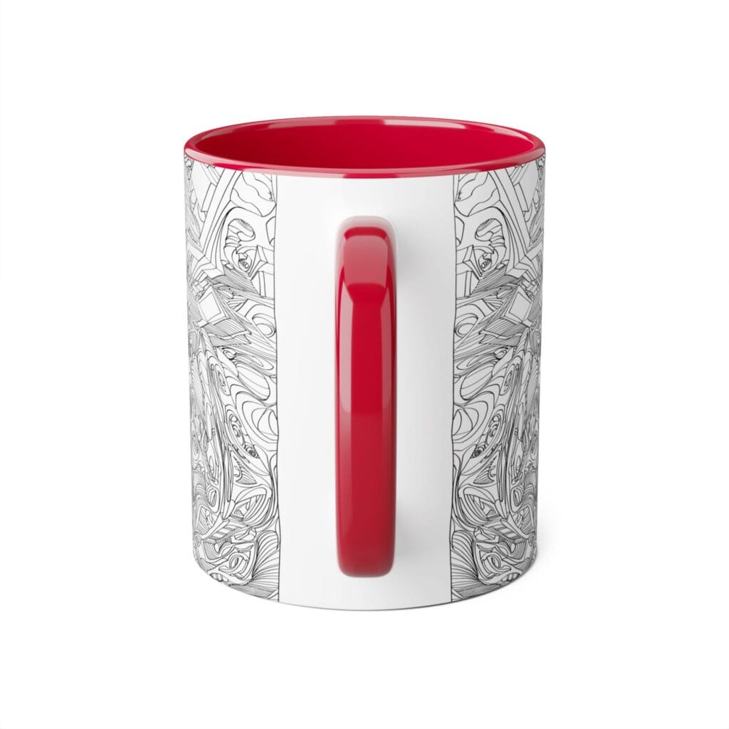 Artistic Accent Mug: Unique Black & White Coffee Cup for Art Lovers, Ideal Gift for Birthdays, Anniversaries, or Home Decor - Image 4