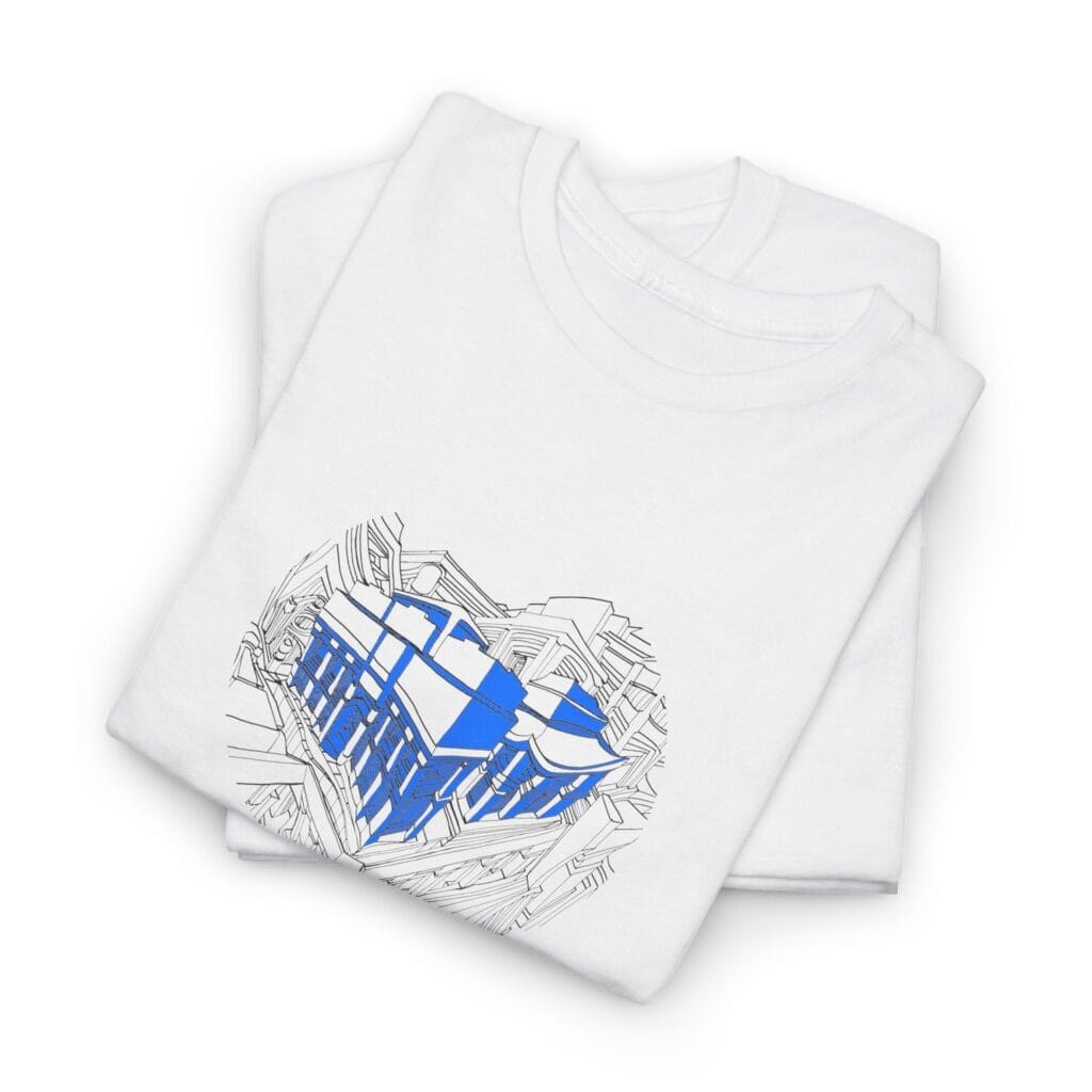 Precise Linework Art, Adapted for a T-Shirt, Architectural Fantasia. sec.1